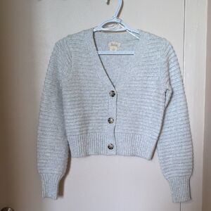Cozy Gray Button-Up Sweater